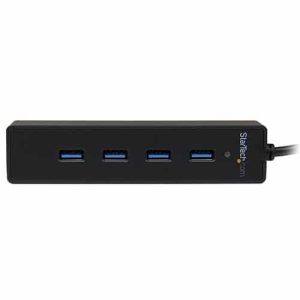 StarTech.com Adaptador Concentrador Hub Ladrón USB 3.0 Super Speed Portátil de 4 Puertos Salidas – Negro
