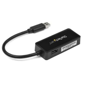 StarTech.com Adaptador Tarjeta de Red NIC Externa USB 3.0 de 1 Puerto Gigabit Ethernet RJ45 y Puerto USB – Negro