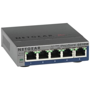 NETGEAR GS105E-200PES switch Gestionado L2/L3 Gigabit Ethernet (10/100/1000) Gris