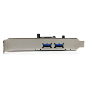 StarTech.com Tarjeta PCI Express de 2 Puertos USB 3.0 SuperSpeed con UASP y Alimentación SATA - Adaptador Interno StarTech.com Tarjeta PCI Express de 2 Puertos USB 3.0 SuperSpeed con UASP y Alimentación SATA – Adaptador Interno