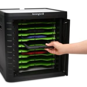 Kensington Armario de carga y sincronización universal para tabletas. Negro.