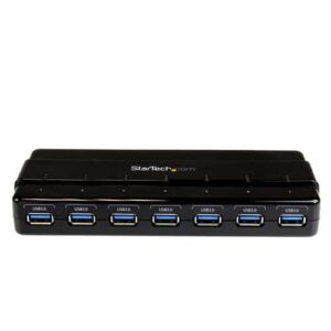 StarTech.com Concentrador Ladrón USB 3.0 de 7 Puertos – Hub de Sobremesa