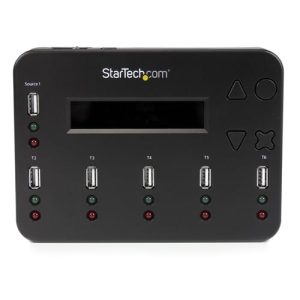 StarTech.com Clonador y Borrador Autónomo de Unidades de Memoria Flash USB 1:5 – Copiador de Memorias USB