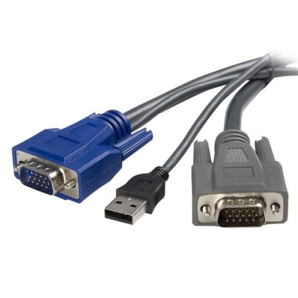 StarTech.com Cable KVM USB VGA 2 en 1 Ultra Delgado – 1,8m