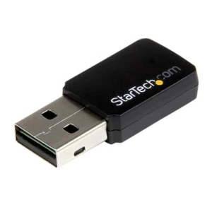 StarTech.com Mini Adaptador de Red USB 2.0 Inalámbrico Wireless-AC de Banda Doble AC600 – Wifi 802.11ac 1T1R