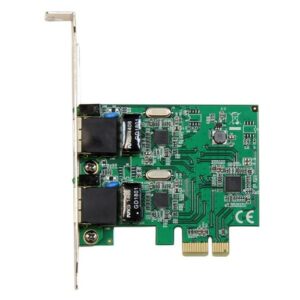 StarTech.com Adaptador Tarjeta de Red NIC PCI Express PCI-E de 2 Puertos Ethernet Gigabit RJ45