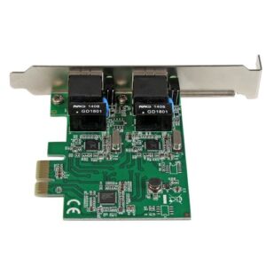 StarTech.com Adaptador Tarjeta de Red NIC PCI Express PCI-E de 2 Puertos Ethernet Gigabit RJ45 StarTech.com Adaptador Tarjeta de Red NIC PCI Express PCI-E de 2 Puertos Ethernet Gigabit RJ45