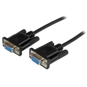 StarTech.com Cable de 2m Nulo de Módem Serie RS232 DB9 – Hembra a Hembra – Color Negro