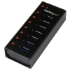 StarTech.com Concentrador USB 3.0 de 7 Puertos con Caja de Metal - Hub de Sobremesa o Montaje en Pared
