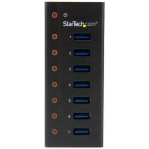 StarTech.com Concentrador USB 3.0 de 7 Puertos con Caja de Metal - Hub de Sobremesa o Montaje en Pared StarTech.com Concentrador USB 3.0 de 7 Puertos con Caja de Metal – Hub de Sobremesa o Montaje en Pared