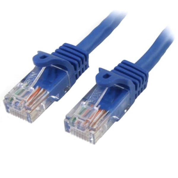StarTech.com Cable de 2m Azul de Red Fast Ethernet Cat5e RJ45 sin Enganche – Cable Patch Snagless