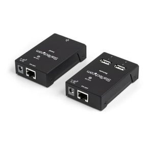 StarTech.com Extensor Alargador USB 2.0 de 4 puertos por cable Cat5 o Cat6 – Hasta 50 metros