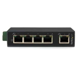 StarTech.com Switch Conmutador Industrial Ethernet de 5 Puertos RJ45 de Montaje en Carril DIN