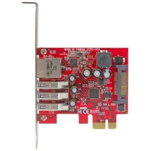 StarTech.com Tarjeta Adaptador de Red Ethernet Gigabit Combo con Hub Concentrador USB 3.0 de 3 Puertos