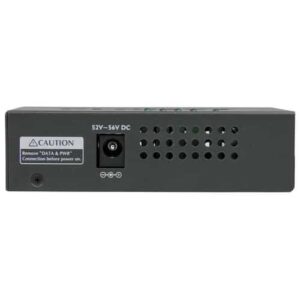StarTech.com Inyector de Alimentación PoE Power over Ethernet Midspan 4 Puertos Gigabit RJ45 de Pared – 802.3 at af