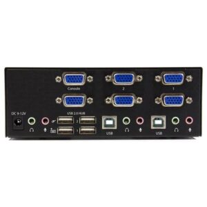 StarTech.com Conmutador KVM de 2 puertos con VGA doble y concentrador USB 2.0 de 2 puertos StarTech.com Conmutador KVM de 2 puertos con VGA doble y concentrador USB 2.0 de 2 puertos