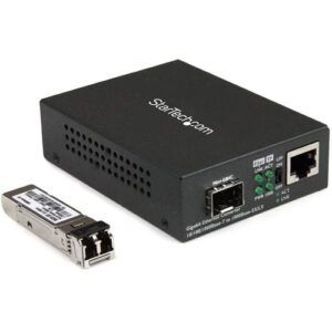 StarTech.com Conversor Compacto de Medios Ethernet Gigabit a Fibra Multimodo LC – 550m