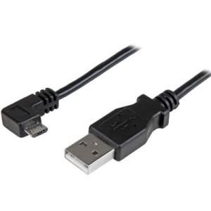 StarTech.com Cable de 1m Micro USB con conector acodado a la derecha – Cable de Carga y Sincronización