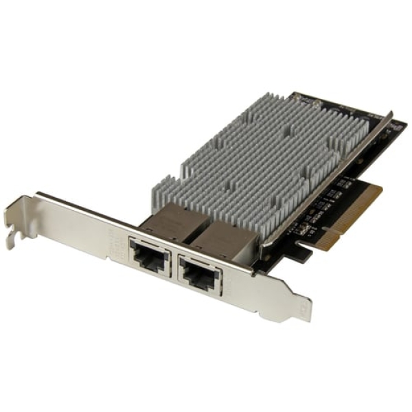 StarTech.com Tarjeta Adaptador de Red PCI Express Ethernet 10GBase-T con 2 Puertos RJ45 Chipset Intel x540