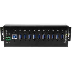 StarTech.com Hub Industrial de 10 Puertos USB 3.0 con Protección Antiestática ESD y Protección de Picos de 350W