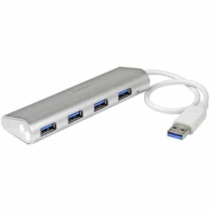 StarTech.com Concentrador Portátil USB 3.0 de 4 Puertos – Hub con Cable Incorporado