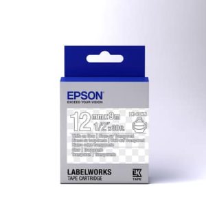 Epson Cinta transparente- LK-4TWN blanca transparente/transparente 12/9