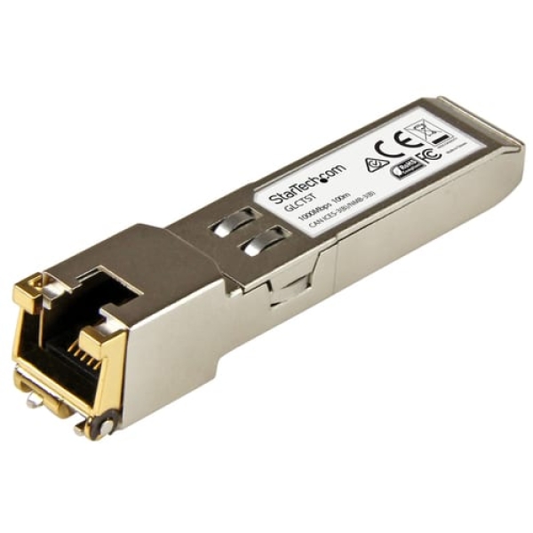 StarTech.com Módulo Transceptor SFP Compatible con Cisco GLC-T - 1000BASE-T - SFP a RJ45 Cat6 / Cat5e - SFP Ethernet Gigabit de 1Gb - RJ45 - 100m - Cisco Firepower