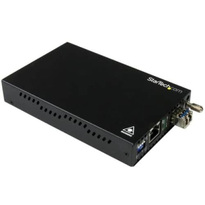 StarTech.com Conversor de Medios de Ethernet Gigabit de Cobre a Fibra – Monomodo LC – 10km