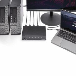 StarTech.com Switch Conmutador KVM de 4 Puertos HDMI 1080p con USB 3.0