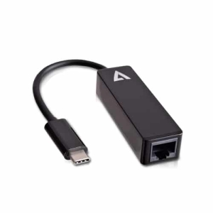 V7 Adattatore video USB nero da USB-C maschio a RJ45 maschio