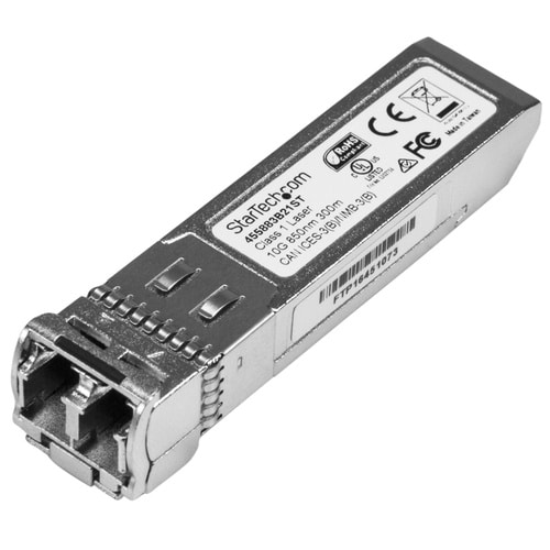StarTech.com Módulo Transceptor SFP+ Compatible con HPE 455883-B21 - 10GBASE-SR - Fibra Multimodo 10GbE - SFP+ Ethernet Gigabit 10Gb - LC 300m - 850nm - HPE 6120XG, 6120G, Flex Fabric StarTech.com Módulo Transceptor SFP+ Compatible con HPE 455883-B21 – 10GBASE-SR – Fibra Multimodo 10GbE – SFP+ Ethernet Gigabit 10Gb – LC 300m – 850nm – HPE 6120XG, 6120G, Flex Fabric