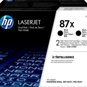 HP Paquete de 2 cartuchos de tóner negro Originales LaserJet 87X de alta capacidad