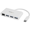 StarTech.com Concentrador USB 3.0 de 3 Puertos con USB-C y Ethernet Gigabit - Hub Ladrón de USB Convencional - Blanco StarTech.com Concentrador USB 3.0 de 3 Puertos con USB-C y Ethernet Gigabit - Hub Ladrón de USB Convencional - Blanco