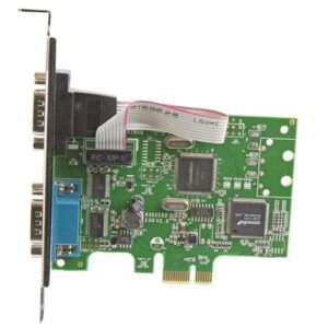 StarTech.com Tarjeta Serie PCI Express de 2 Puertos DB9 RS232 con UART 16C1050 – Adaptador Interno Serie PCI-E