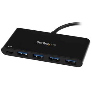 StarTech.com Hub Concentrador USB 3.0 de 4 Puertos con PD Entrega de Potencia – Adaptador USB-C a 4x USB-A – USB Tipo C