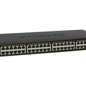 NETGEAR GS348 No administrado Gigabit Ethernet (10/100/1000) 1U Negro NETGEAR GS348 No administrado Gigabit Ethernet (10/100/1000) 1U Negro