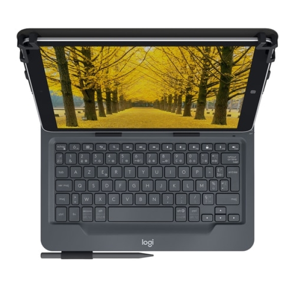 Logitech Universal Folio with integrated keyboard for 9-10 inch tablets Negro Bluetooth AZERTY Francés