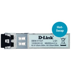 Reacondicionado | D-Link DEM-311GT red modulo transceptor Fibra óptica 1000 Mbit/s SFP 850 nm