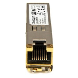 StarTech.com Módulo Transceptor SFP Compatible con MSA sin Codificar - 1000BASE-TX - SFP a RJ45 Cat6 / Cat5e - SFP Ethernet Gigabit de 1Gb - RJ45 - 100m StarTech.com Módulo Transceptor SFP Compatible con MSA sin Codificar – 1000BASE-TX – SFP a RJ45 Cat6 / Cat5e – SFP Ethernet Gigabit de 1Gb – RJ45 – 100m