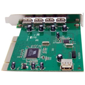 StarTech.com Adaptador Tarjeta PCI USB 2.0 de Alta Velocidad 7 Puertos - 4 Externos y 3 Internos ADAPTADOR TARJETA PCI USB 2.0 CTLR