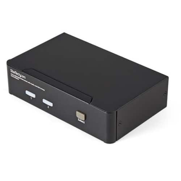 StarTech.com Conmutador Switch KVM 2 puertos HDMI con Hub Concentrador USB 2.0 Audio - 1920x1200