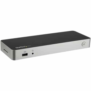 StarTech.com Dock USB C para 2 Monitores 4K 30Hz con HDMI y DisplayPort – Entrega de Potencia 60W – SD – Hub 4x Puertos USB-A 3.0 – Gb Ethernet – Audio – Compatible con Thunderbolt 3
