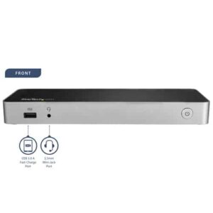 StarTech.com Dock USB C para 2 Monitores 4K 30Hz con HDMI y DisplayPort – Entrega de Potencia 60W – SD – Hub 4x Puertos USB-A 3.0 – Gb Ethernet – Audio – Compatible con Thunderbolt 3
