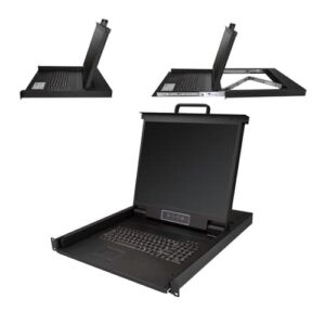 StarTech.com Consola KVM de Montaje en Rack de Servidores – Teclado QWERTY – KVM VGA de 1 Puerto con Monitor LCD de 19″ – Switch KVM 1U con Cables – USB – 50.000 MTBF