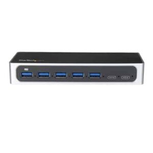 StarTech.com Hub Concentrador USB 3.0 USB C a 5x USB-A y 2x USB Tipo C de 7 Puertos - Ladrón USBC Alimentado 7PORT USB C HUB – USB-C TO 2X CPERP