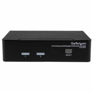 StarTech.com Conmutador Switch Profesional KVM 2 Puertos Vídeo DisplayPort – USB con Audio – 2560×1600