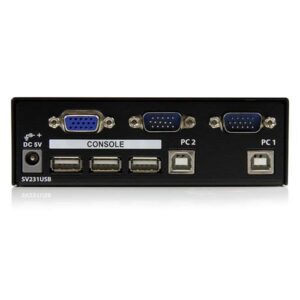 StarTech.com Conmutador Switch Profesional KVM 2 Puertos Vídeo VGA – USB – Hasta 1920×1440