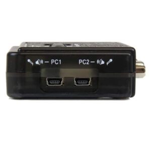 StarTech.com Juego de Conmutador KVM de 2 puertos con todo incluido – USB – Audio y Vídeo VGA
