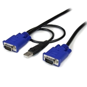 StarTech.com Cable KVM de 4,5m Ultra Delgado Todo en Uno VGA USB HD15 – 2 en 1