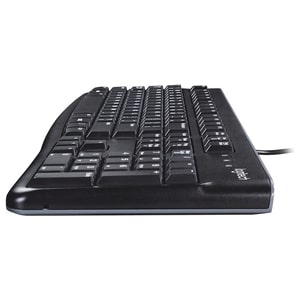 Logitech K120 Corded Keyboard teclado Ratón incluido USB AZERTY Francés Negro